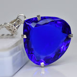 CERTIFIED 113.3 Ct Blue Tanzanite 925 Sterling Silver Gems Pendant Free Delivery