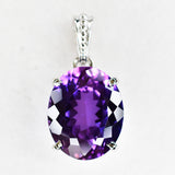 27.5 Ct Purple Tanzanite 925 Sterling Silver Natural Pendant Gemstone CERTIFIED