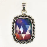 CERTIFIED Natural Opal Cushion Cut 35.65 Ct Certified Sterling Silver Pendant