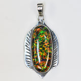 sterling silver opal pendant
