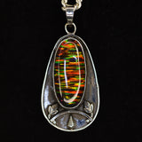 925 Sterling Silver 46 Ct Natural Beautiful Opal Gemstone Oval Pendant Certified