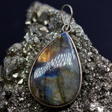sterling silver labradorite pendant