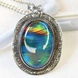 65Ct Natural Opal Oval 925 Sterling Silver Oval Gems CERTIFIED Pendant Free Gift