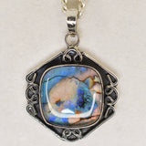 sterling silver opal pendant