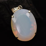 159.9 Ct Multicolor CERTIFIED Opal 925 Sterling Silver Oval Cut Pendant Gemstone