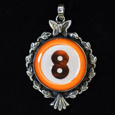 Natural 57.55 Ct CERTIFIED Retro Billiard Ball Vintage Round Pendant For Gift