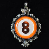 Natural 57.55 Ct CERTIFIED Retro Billiard Ball Vintage Round Pendant For Gift