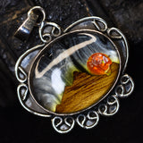 Brazilian Natural Opal CERTIFIED 56.25 Ct Sterling Silver Pendant Gem Oval Cut