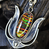 Natual AA++ CERTIFIED 59 Ct Oval Cut Opal 925 Sterling Silver Gemstone Pendant