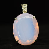 925 Sterling Silver CERTIFIED 147.45 Ct Australian Opal Oval Cut Pendant Gems