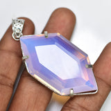 Luxury Fancy Opal 107.35 Ct Silver Pendant Mens Jewelry