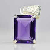 CERTIFIED 925 Sterling Silver Pendant 29 Ct Natural Purple Tourmaline Free Gift