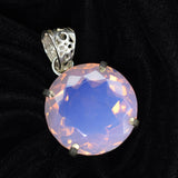 56.45 Ct CERTIFIED Opal 925 Sterling Silver Multicolor Round Gems Pendant