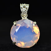 56.45 Ct CERTIFIED Opal 925 Sterling Silver Multicolor Round Gems Pendant