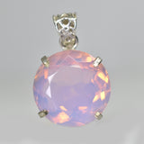 56.45 Ct CERTIFIED Opal 925 Sterling Silver Multicolor Round Gems Pendant