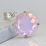 56.45 Ct CERTIFIED Opal 925 Sterling Silver Multicolor Round Gems Pendant