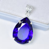 63 Ct Lab Created Blue Tanzanite Pendant 925 Sterling Silver Gemstone Certified