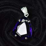 A Grade 63.3 Ct CERTIFIED Tanzanite 925 Sterling Silver Fancy Pendant Jewelry