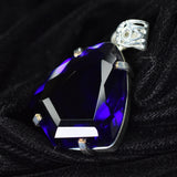 A Grade 63.3 Ct CERTIFIED Tanzanite 925 Sterling Silver Fancy Pendant Jewelry