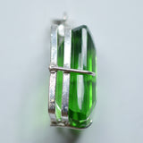 Guaranteed 925 Sterling Silver Pendant Topaz Emerald 87.23 Ct Precious Gems