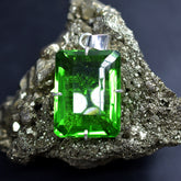 Guaranteed 925 Sterling Silver Pendant Topaz Emerald 118.95 Ct Precious Gems