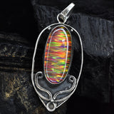 Brazilian Natural CERTIFIED 41.60 Ct Opal Oval Cut Gemstone Pendant Gift for Him