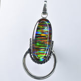 AA++ CERTIFIED 31 Ct Natural Opal Oval Cut 925 Sterling Silver Gems Pendant