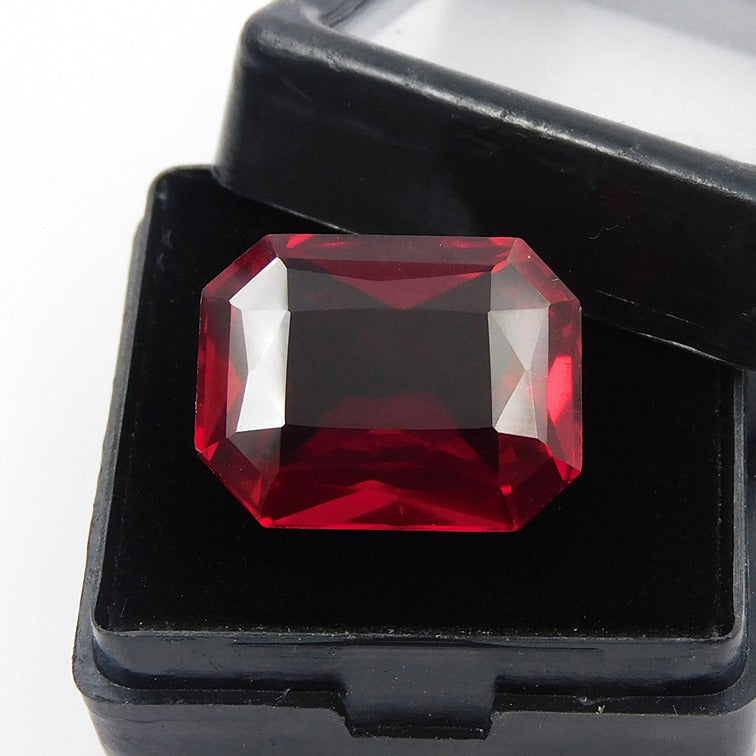 SALE ! Certified AAA+ Quality Natural Ruby Red 9.63 Emerald Cut Ruby Ring Size Loose Gemstone Ruby Red Excellent Cut Loose Gemstone Gift For Her/him