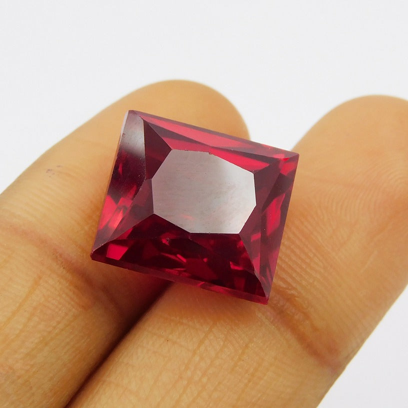 BEST offer !! Natural Ruby 8.56 Ct Square Cut Red Ruby Certified Natural Ruby Ring Size Loose Gemstone