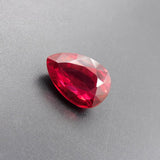 BIG SALE !! Extremely Rare Natural Ruby 9.63 Ct CERTIFIED Loose Gemstone Red Pear Shape Free Delivery Free Gift