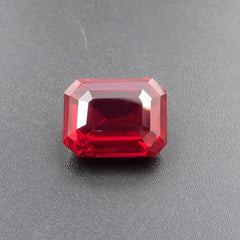 10.56 Ct Natural Red Ruby Gemstone Emerald Cut Mogok Ruby CERTIFIED Ruby Ring Size Loose Gemstone Ring And Jewelry Making -Free Delivery Free Gift