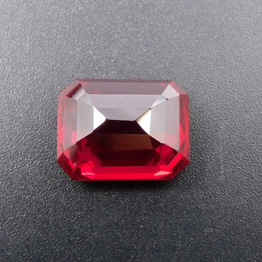 10.56 Ct Natural Red Ruby Gemstone Emerald Cut Mogok Ruby CERTIFIED Ruby Ring Size Loose Gemstone Ring And Jewelry Making -Free Delivery Free Gift