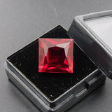 13.56 Ct Natural Pigeon Bloody Ruby Red Square Cut Loose Gemstone Certified Ruby Square Cut Red Ruby From Mozambique