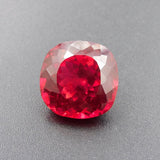 Square Cushion Cut 10.35 Carat Natural Certified Flawless Red Ruby Loose Gemstone-Its Believes For Safety And Security