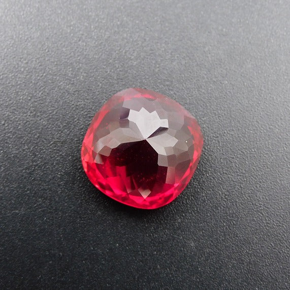 Square Cushion Cut 10.35 Carat Natural Certified Flawless Red Ruby Loose Gemstone-Its Believes For Safety And Security