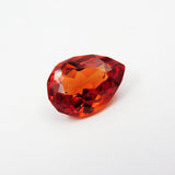 9.45 carat orange sapphire, pear cut