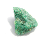Green crystal rock on a white background