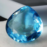 Certified A++ Aquamarine Pear Cut Loose Gemstone on White Box - Natural and Clarity Enhanced