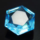 Certified Blue Aquamarine Fancy Shape Loose Gemstone - Displayed on Black Surface
