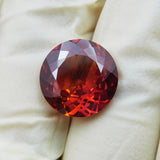 Certified round-cut sapphire, 8.50ct, an orange gemstone with a free gift.