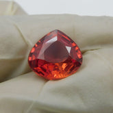 Stunning 8.59ct pear-shaped orange sapphire, AA+ quality, certified loose gemstone.