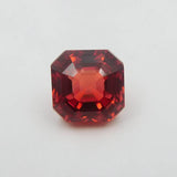 square shape 8.56 ct orange sapphire loose gemstone