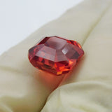 Certified natural orange sapphire, 8.56ct, a gift for him or her with free delivery.