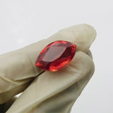 Certified loose gemstone from Africa, 10.52ct orange sapphire, marquise cut, best for a ring