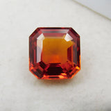Loose Gemstone 8.56 Ct Certified Orange Sapphire Square Shape – Perfect Gift for Loved Ones