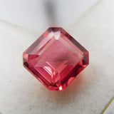 Certified loose orange sapphire, 10.56 carats, square-shaped, from Sri Lanka