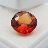 On Sale 9.56 Ct Certified Natural Orange Sapphire Square Cushion Cut Loose Gemstone