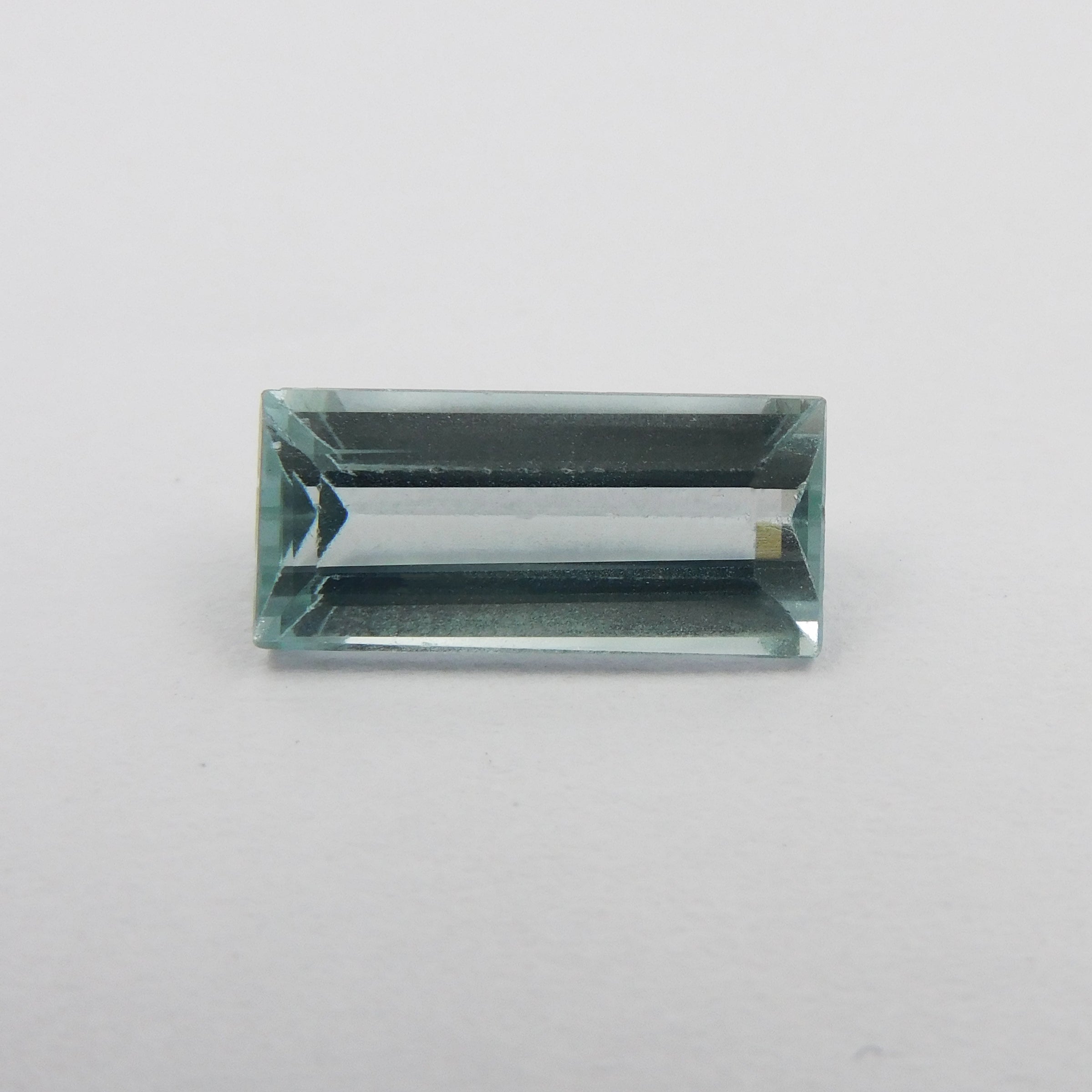 Genuine Aquamarine Jwelery Making Stone 6.88 Carat Natural Certified Baguette Shape Loose Gemstone Ocean Blue Color | Free Shipping & Gift | Go With Flaw