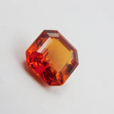 Certified 6.35 Ct Natural Orange Sapphire Square Cut Loose Gemstone