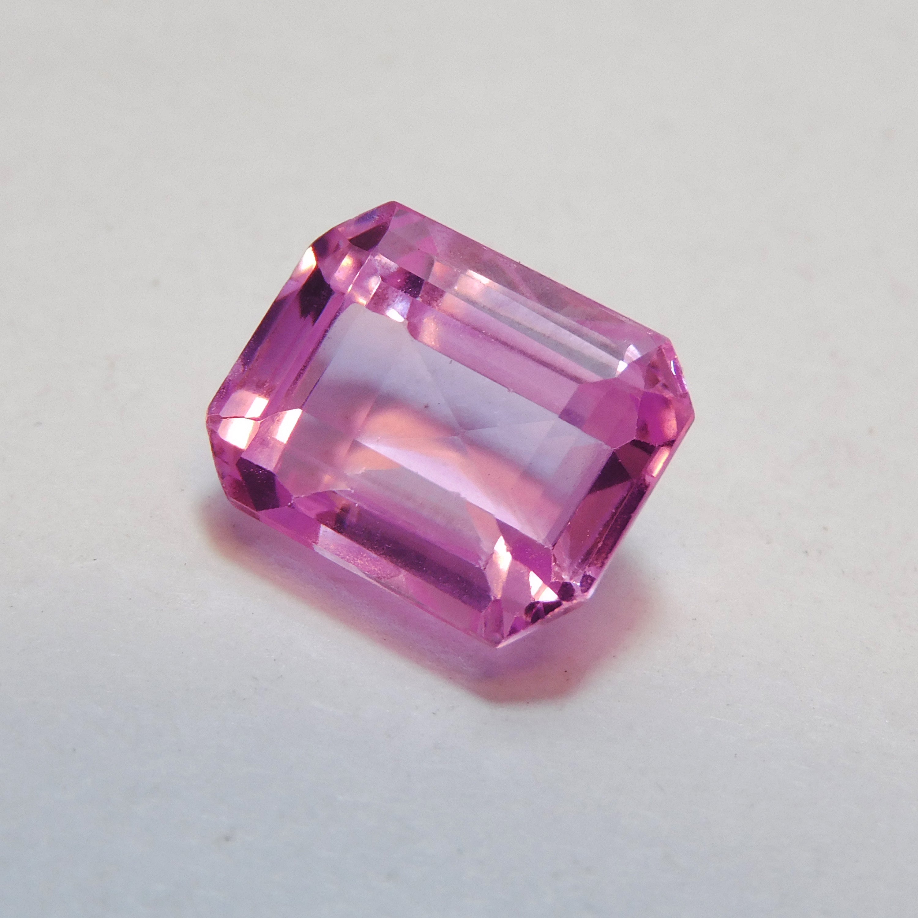 Purchase It !! Very  Beautiful Ring Making Gem !! 10.00 Ct Emerald Cut Natural Sapphire Light Pink Certified Loose Gemstone Gift For Her/ Him